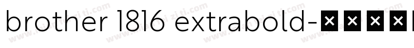 brother 1816 extrabold字体转换